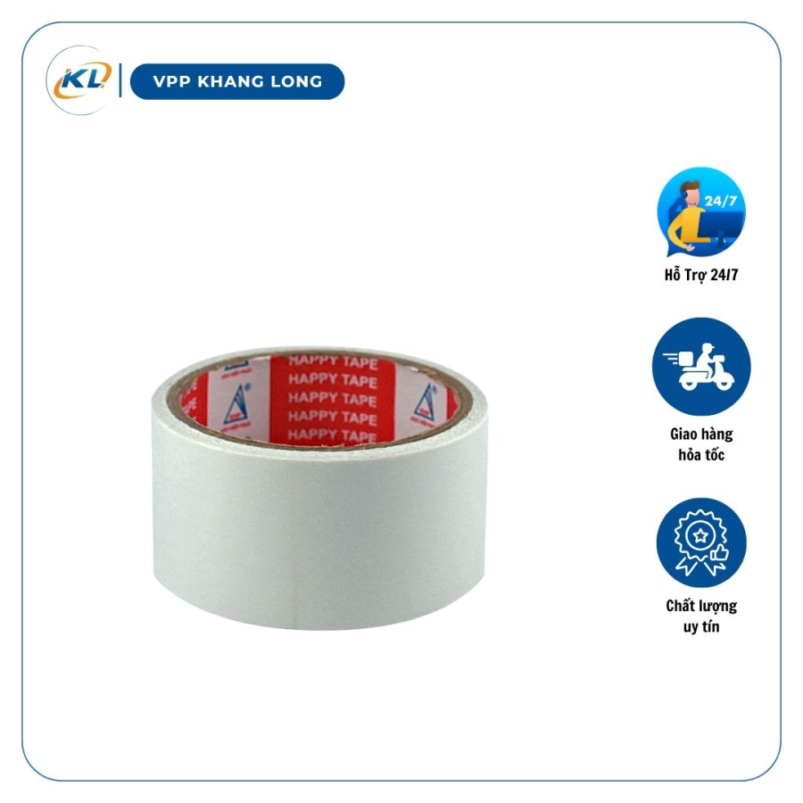 Băng keo 2 mặt nhiều kích thước